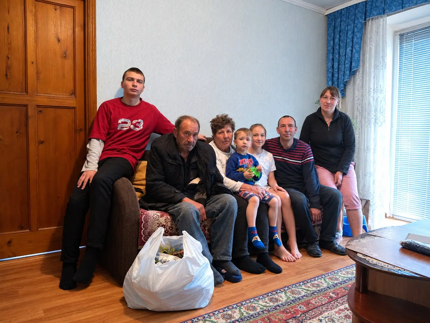 A displaced family at home in Zaporizhzhya